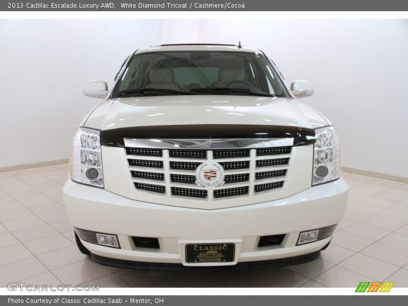 White Diamond Tricoat / Cashmere/Cocoa 2013 Cadillac Escalade Luxury AWD