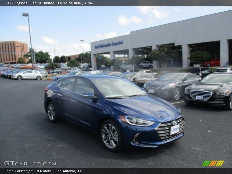 Lakeside Blue / Gray 2017 Hyundai Elantra Limited