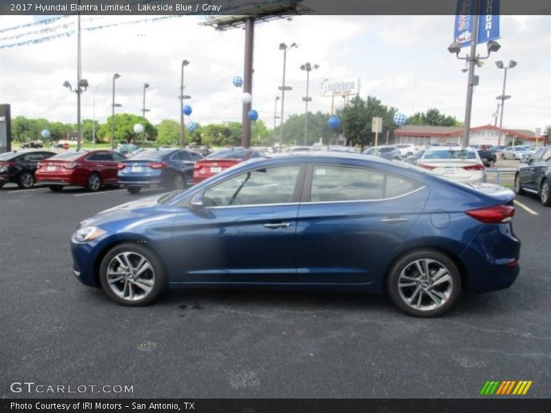 Lakeside Blue / Gray 2017 Hyundai Elantra Limited