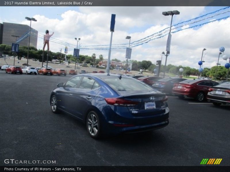 Lakeside Blue / Gray 2017 Hyundai Elantra Limited