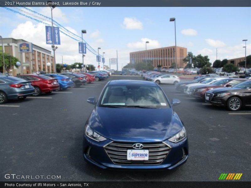 Lakeside Blue / Gray 2017 Hyundai Elantra Limited