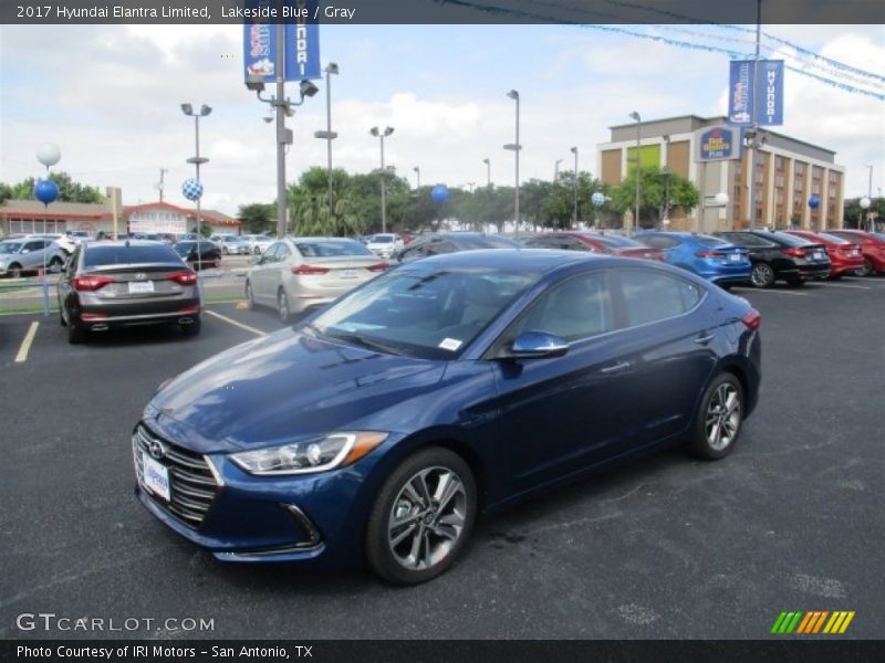 Lakeside Blue / Gray 2017 Hyundai Elantra Limited