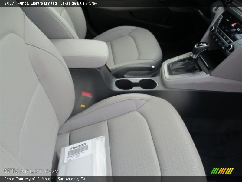 Lakeside Blue / Gray 2017 Hyundai Elantra Limited