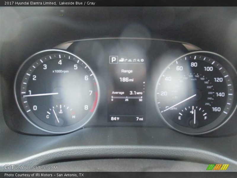 Lakeside Blue / Gray 2017 Hyundai Elantra Limited