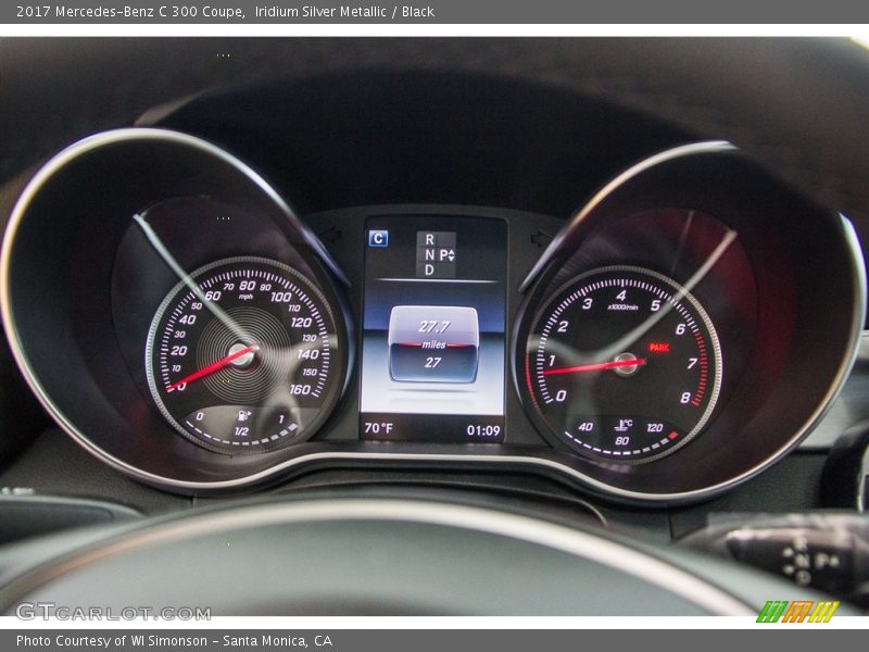 Iridium Silver Metallic / Black 2017 Mercedes-Benz C 300 Coupe