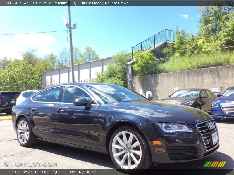 Brilliant Black / Nougat Brown 2015 Audi A7 3.0T quattro Premium Plus