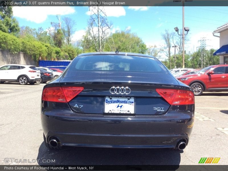 Brilliant Black / Nougat Brown 2015 Audi A7 3.0T quattro Premium Plus