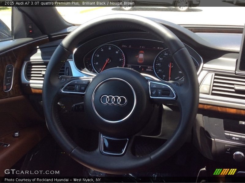 Brilliant Black / Nougat Brown 2015 Audi A7 3.0T quattro Premium Plus