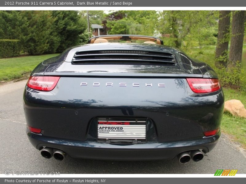 Dark Blue Metallic / Sand Beige 2012 Porsche 911 Carrera S Cabriolet