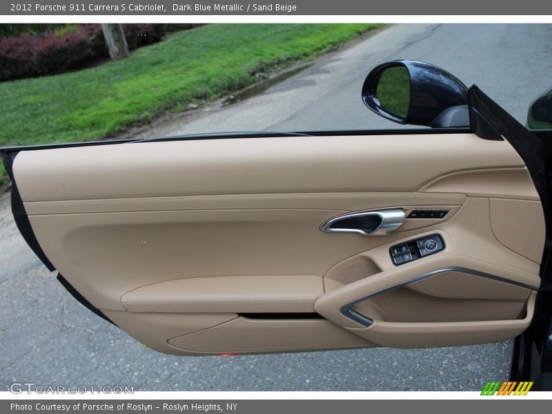Dark Blue Metallic / Sand Beige 2012 Porsche 911 Carrera S Cabriolet