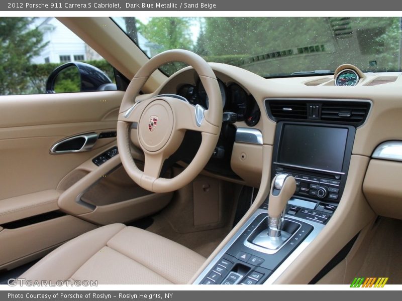 Dark Blue Metallic / Sand Beige 2012 Porsche 911 Carrera S Cabriolet