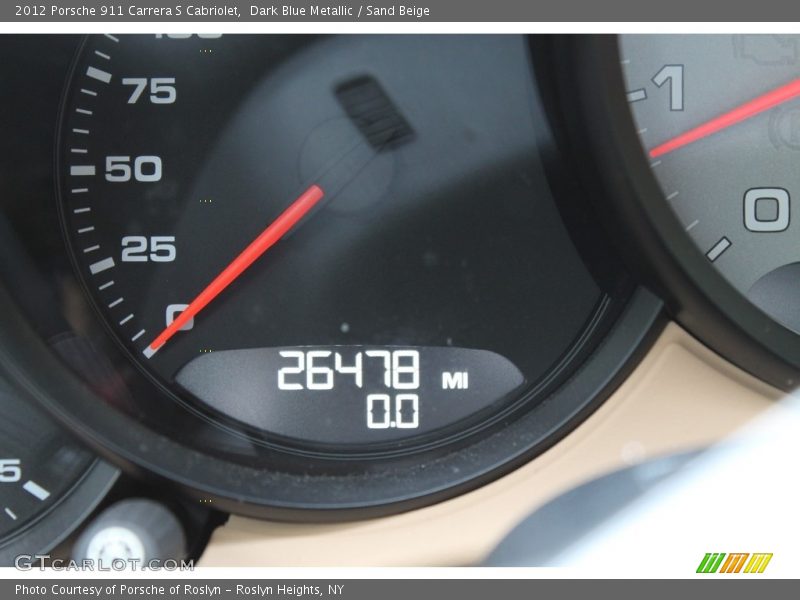 Dark Blue Metallic / Sand Beige 2012 Porsche 911 Carrera S Cabriolet