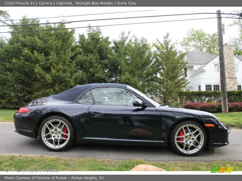 Midnight Blue Metallic / Stone Grey 2009 Porsche 911 Carrera S Cabriolet