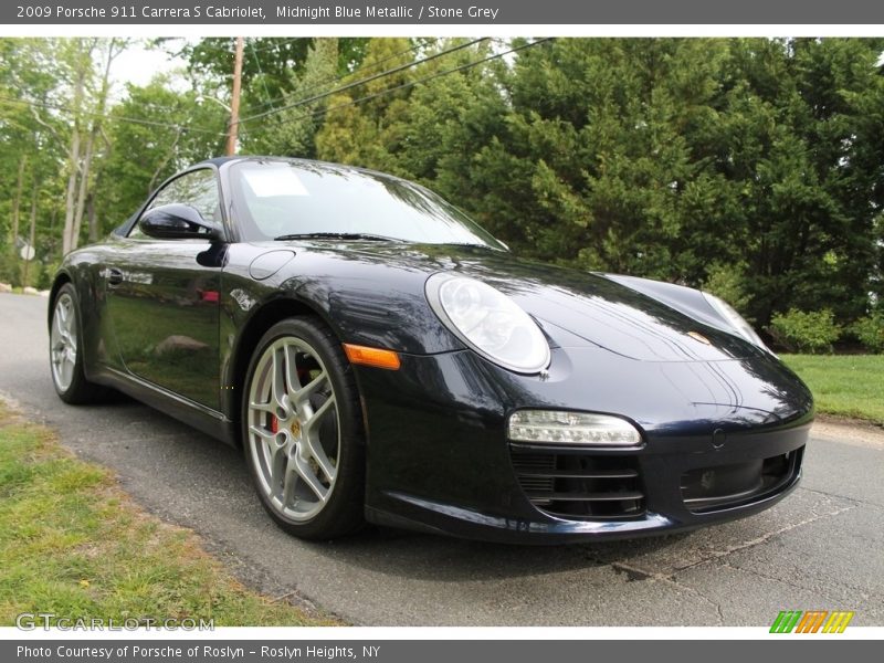 Midnight Blue Metallic / Stone Grey 2009 Porsche 911 Carrera S Cabriolet