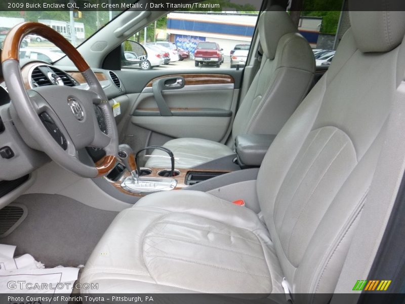 Silver Green Metallic / Dark Titanium/Titanium 2009 Buick Enclave CXL