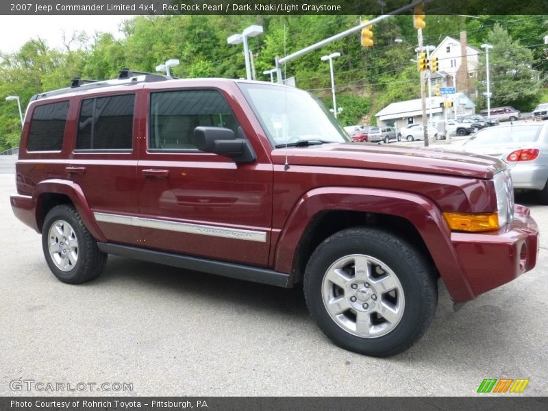 Red Rock Pearl / Dark Khaki/Light Graystone 2007 Jeep Commander Limited 4x4