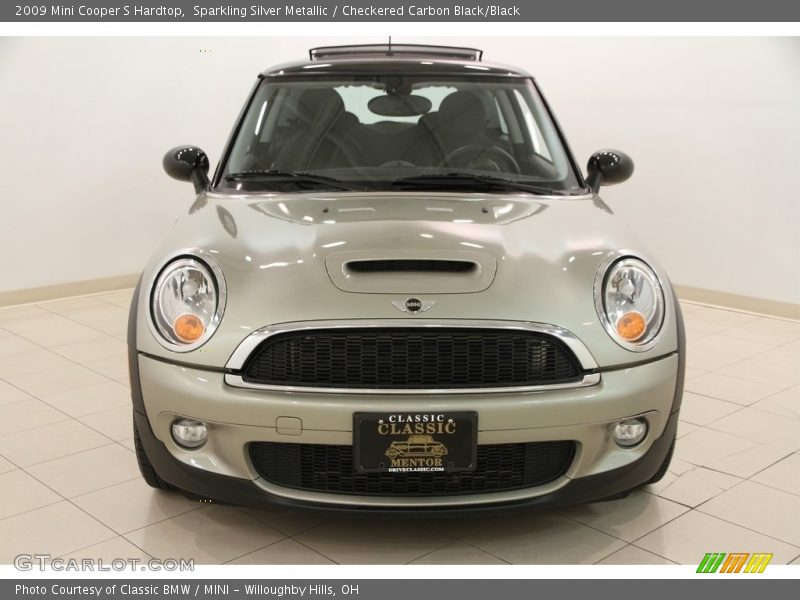 Sparkling Silver Metallic / Checkered Carbon Black/Black 2009 Mini Cooper S Hardtop