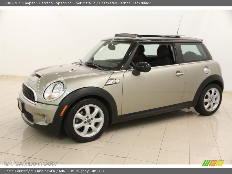 Sparkling Silver Metallic / Checkered Carbon Black/Black 2009 Mini Cooper S Hardtop