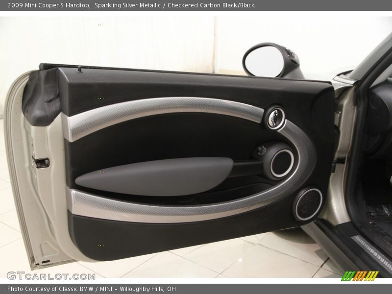 Sparkling Silver Metallic / Checkered Carbon Black/Black 2009 Mini Cooper S Hardtop