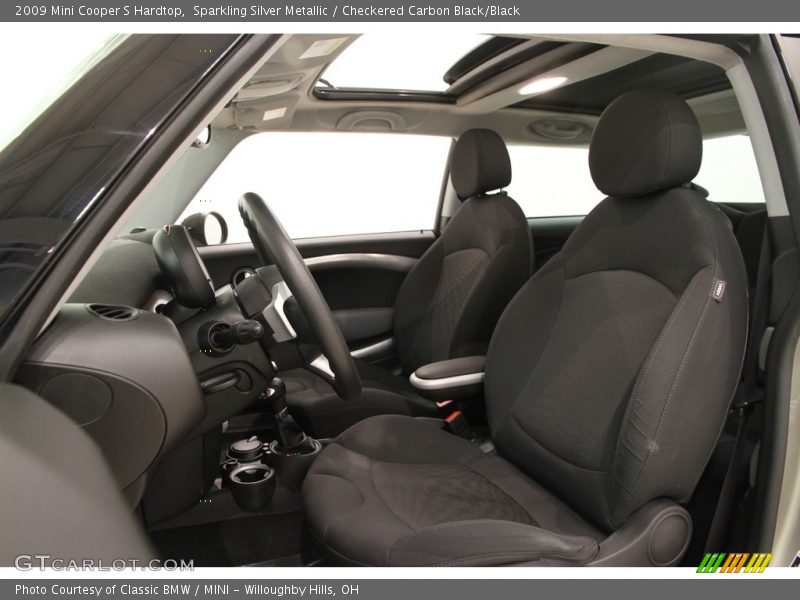 Sparkling Silver Metallic / Checkered Carbon Black/Black 2009 Mini Cooper S Hardtop