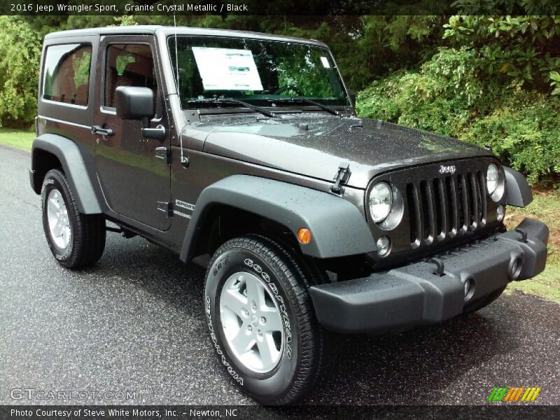 Granite Crystal Metallic / Black 2016 Jeep Wrangler Sport