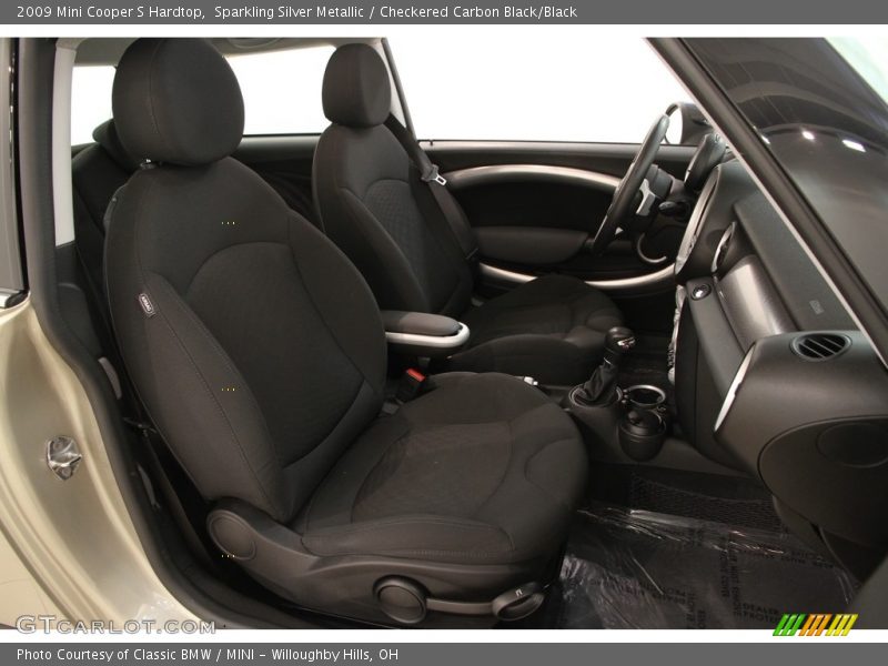 Sparkling Silver Metallic / Checkered Carbon Black/Black 2009 Mini Cooper S Hardtop