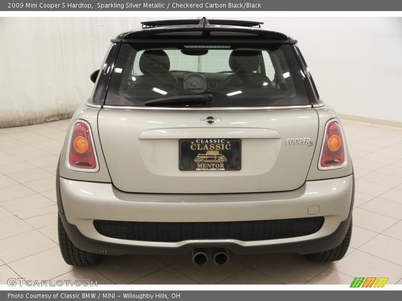 Sparkling Silver Metallic / Checkered Carbon Black/Black 2009 Mini Cooper S Hardtop