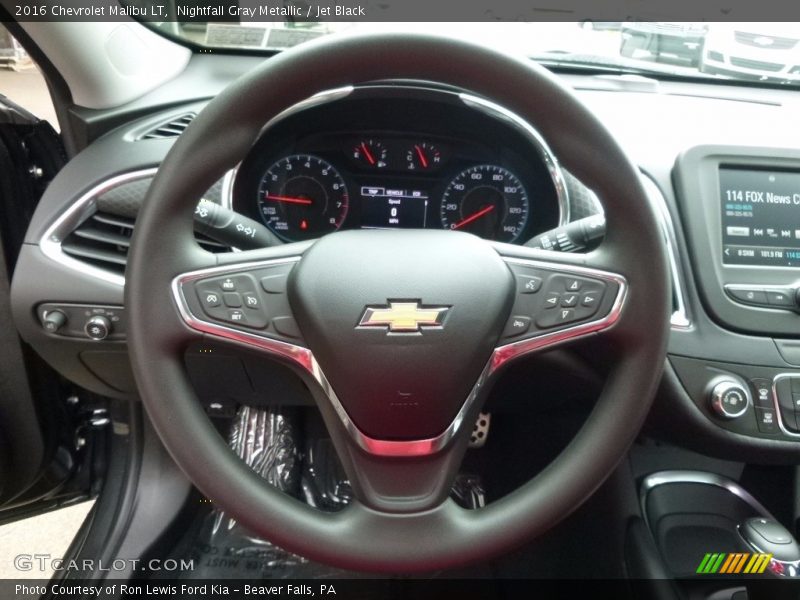 Nightfall Gray Metallic / Jet Black 2016 Chevrolet Malibu LT