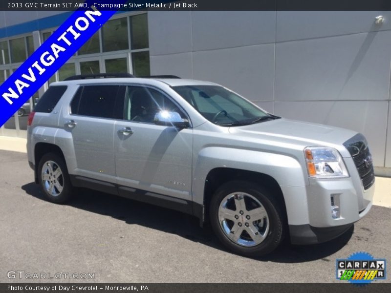 Champagne Silver Metallic / Jet Black 2013 GMC Terrain SLT AWD