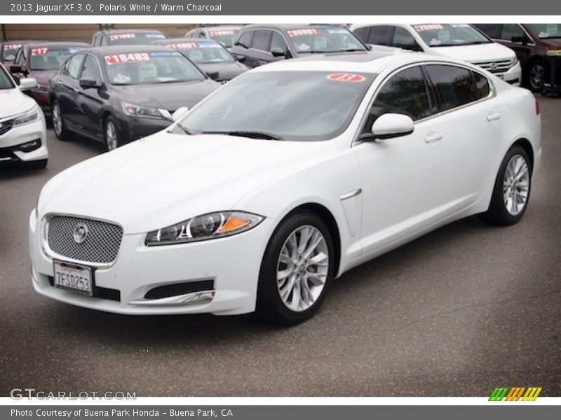 Polaris White / Warm Charcoal 2013 Jaguar XF 3.0
