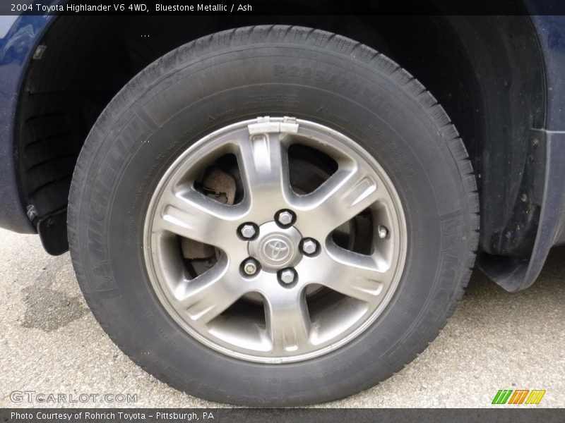 Bluestone Metallic / Ash 2004 Toyota Highlander V6 4WD