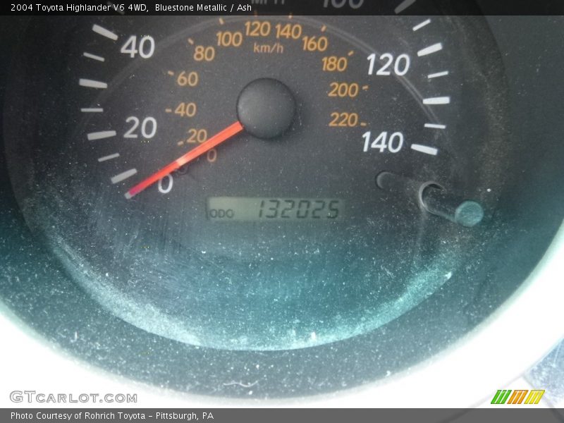 Bluestone Metallic / Ash 2004 Toyota Highlander V6 4WD