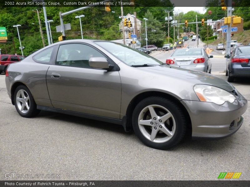 Custom Dark Green Metallic / Titanium 2002 Acura RSX Sports Coupe