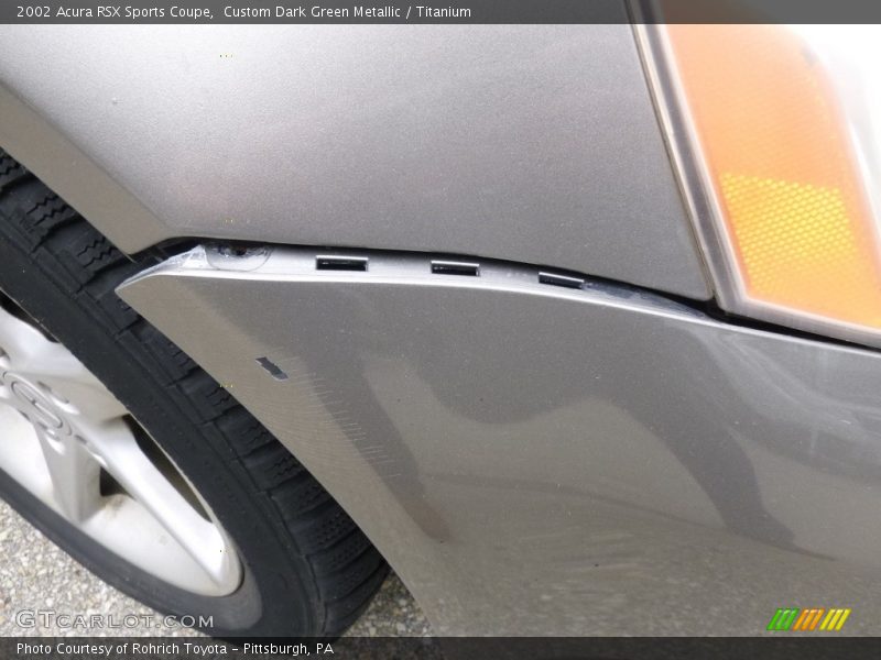 Custom Dark Green Metallic / Titanium 2002 Acura RSX Sports Coupe