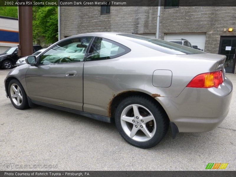 Custom Dark Green Metallic / Titanium 2002 Acura RSX Sports Coupe