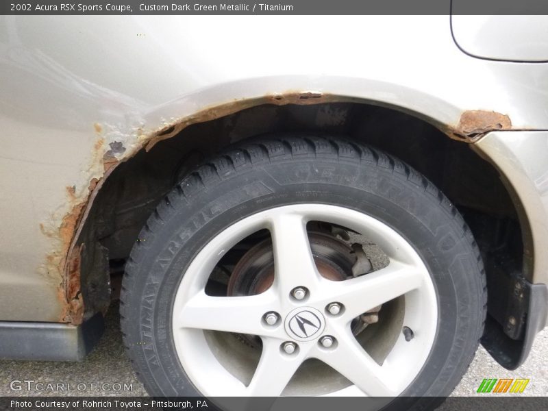 Custom Dark Green Metallic / Titanium 2002 Acura RSX Sports Coupe