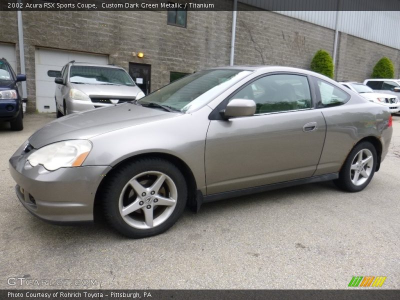 Custom Dark Green Metallic / Titanium 2002 Acura RSX Sports Coupe