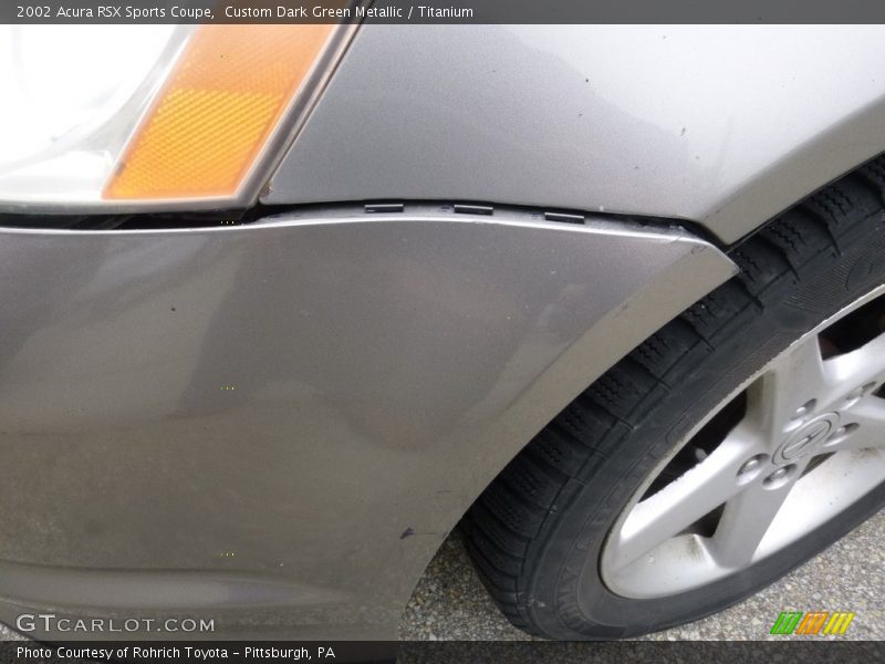 Custom Dark Green Metallic / Titanium 2002 Acura RSX Sports Coupe