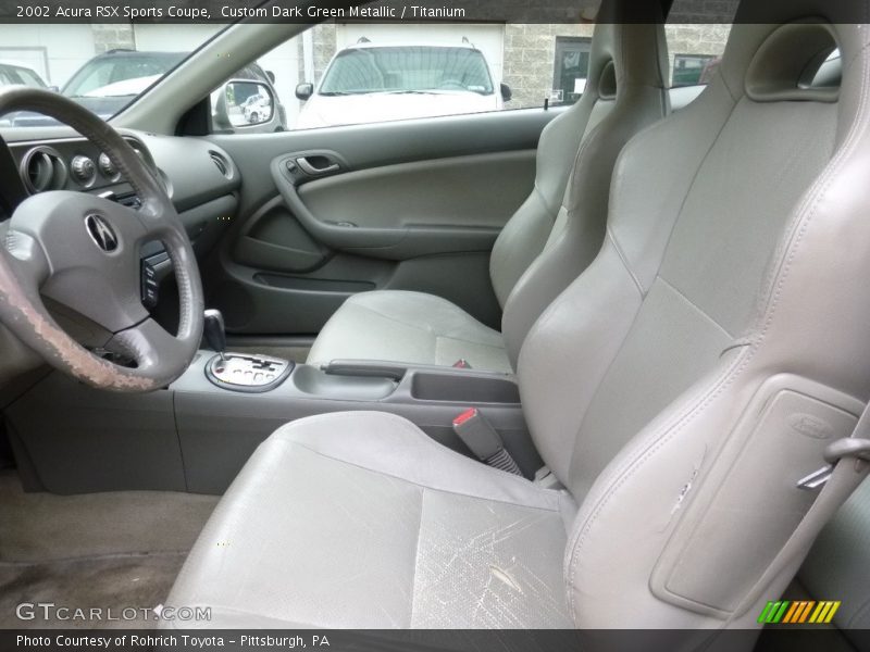 Custom Dark Green Metallic / Titanium 2002 Acura RSX Sports Coupe