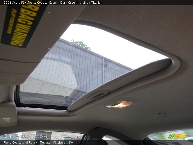 Custom Dark Green Metallic / Titanium 2002 Acura RSX Sports Coupe