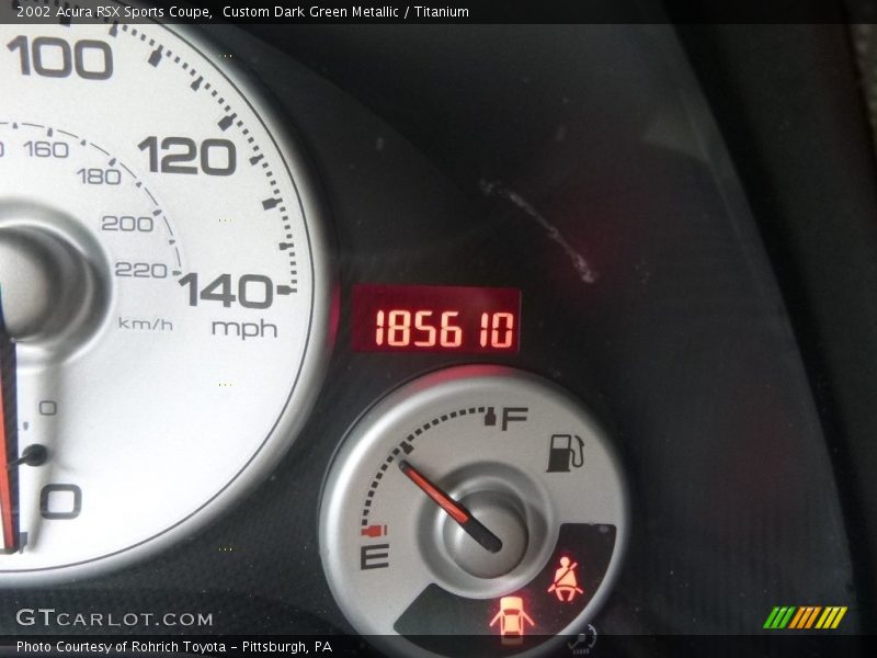 Custom Dark Green Metallic / Titanium 2002 Acura RSX Sports Coupe