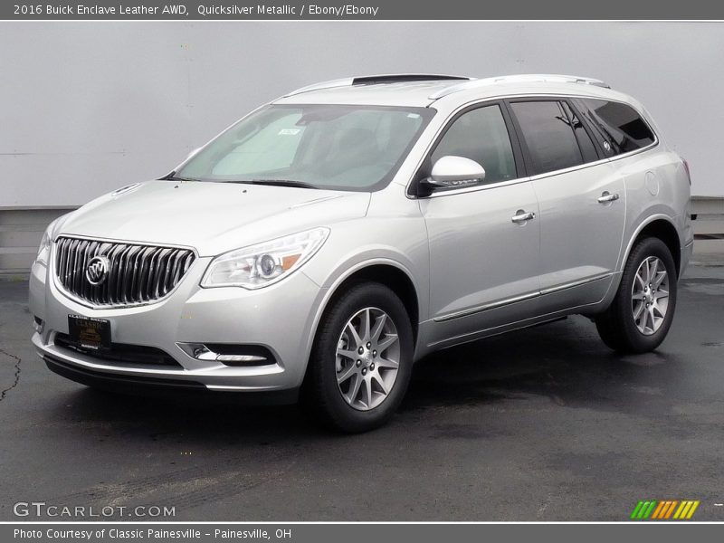 Quicksilver Metallic / Ebony/Ebony 2016 Buick Enclave Leather AWD