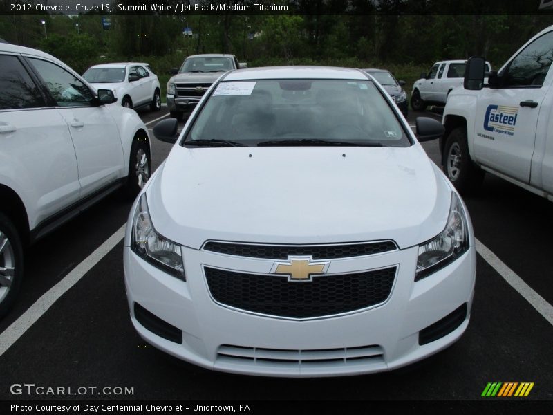 Summit White / Jet Black/Medium Titanium 2012 Chevrolet Cruze LS