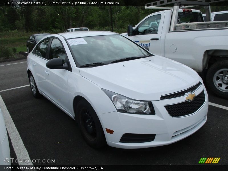 Summit White / Jet Black/Medium Titanium 2012 Chevrolet Cruze LS
