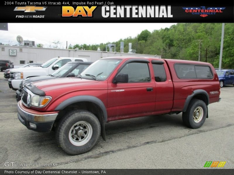 Impulse Red Pearl / Oak 2004 Toyota Tacoma V6 Xtracab 4x4