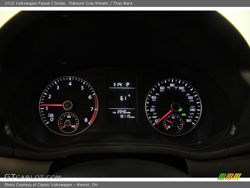 Platinum Gray Metallic / Titan Black 2015 Volkswagen Passat S Sedan