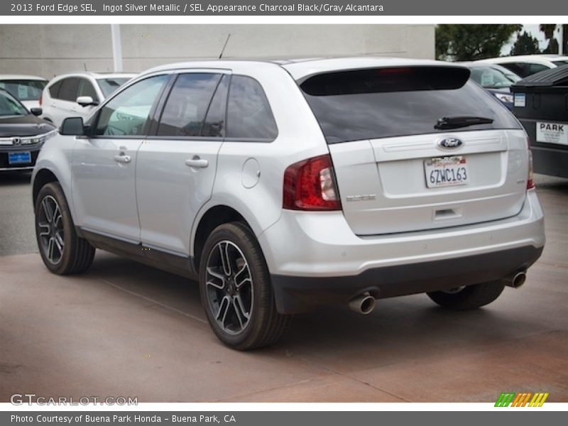 Ingot Silver Metallic / SEL Appearance Charcoal Black/Gray Alcantara 2013 Ford Edge SEL