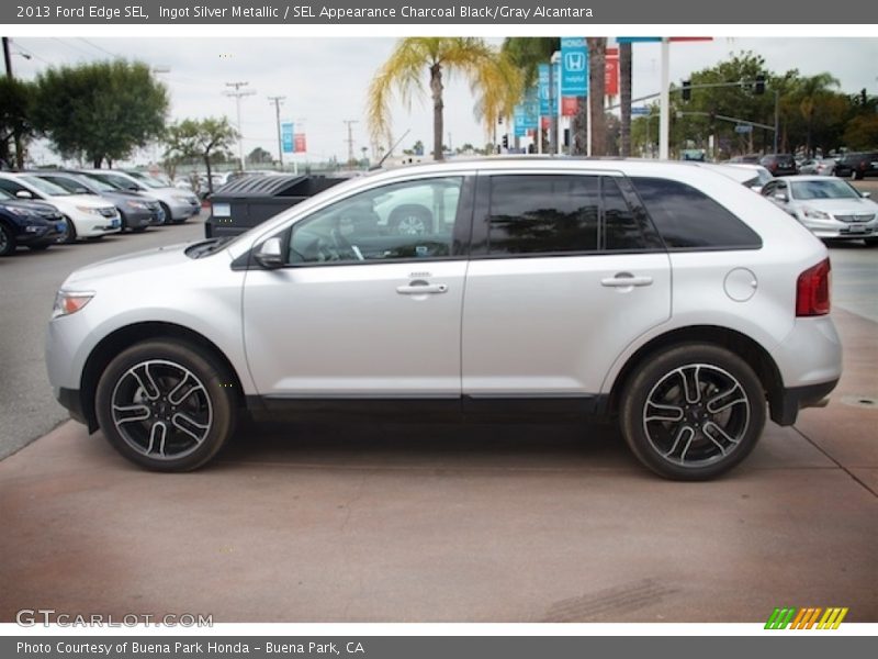 Ingot Silver Metallic / SEL Appearance Charcoal Black/Gray Alcantara 2013 Ford Edge SEL