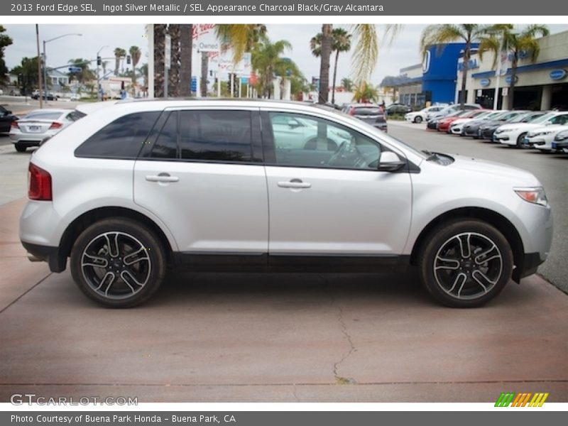 Ingot Silver Metallic / SEL Appearance Charcoal Black/Gray Alcantara 2013 Ford Edge SEL