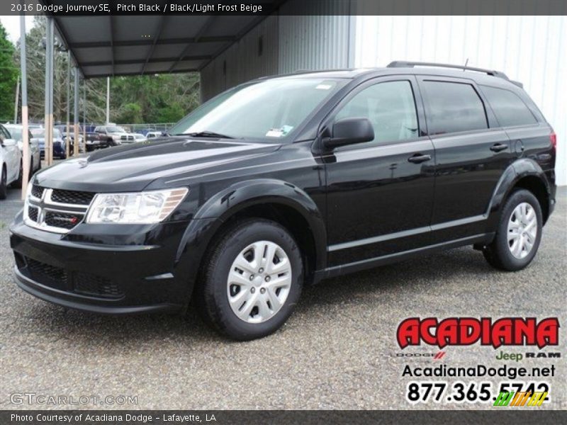 Pitch Black / Black/Light Frost Beige 2016 Dodge Journey SE